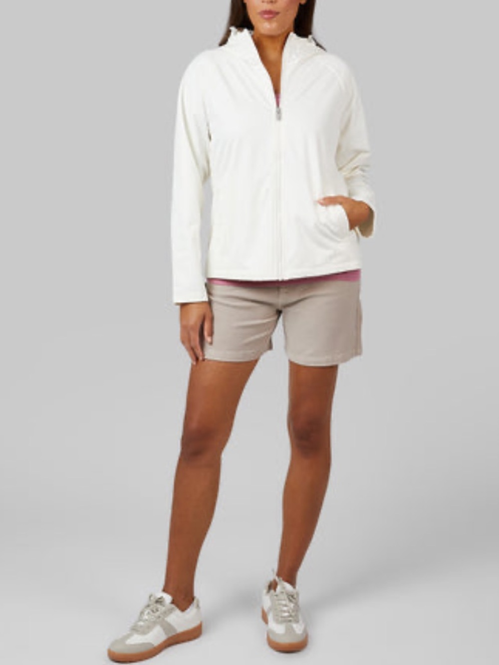 32 Degrees Ivory Soft Shell Hoodie Jacket